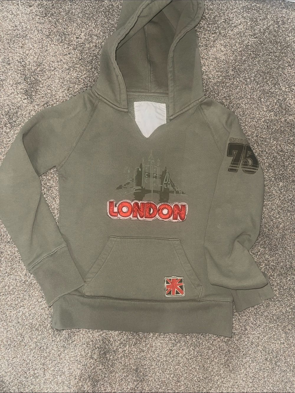 Olive Green London Hoodie Sweatshirt